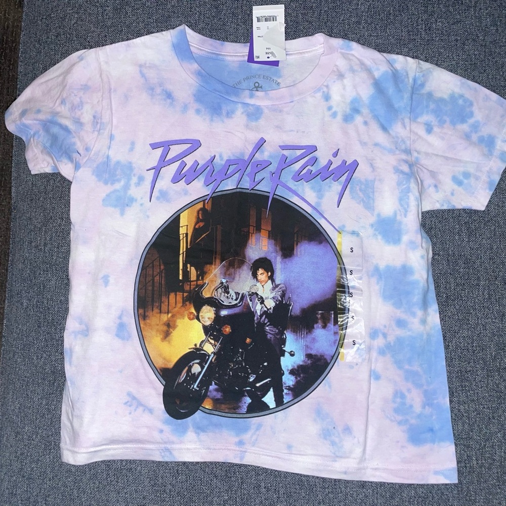 Prince and the Revolution Purple Rain Tie-Dye  T-Shirt Size Small NWT